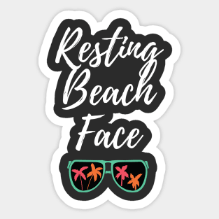 Resting Beach Face Sticker